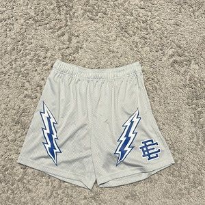 Gray and Blue Lightning Bolt Eric Emanuel Shorts